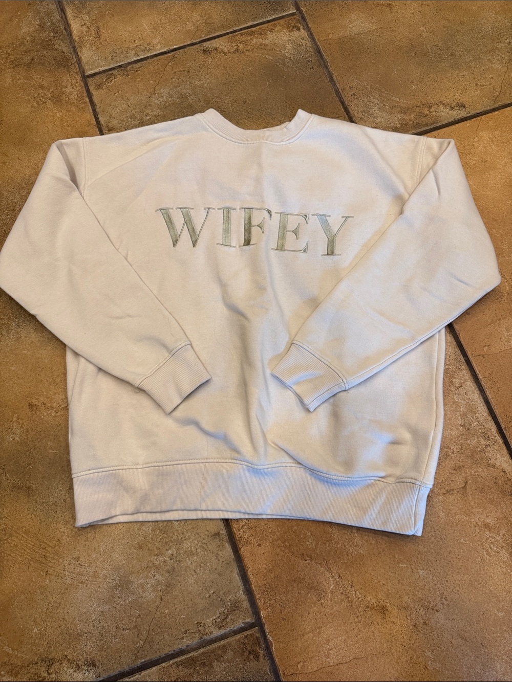 Wifey Crewneck Sweatshirt - White